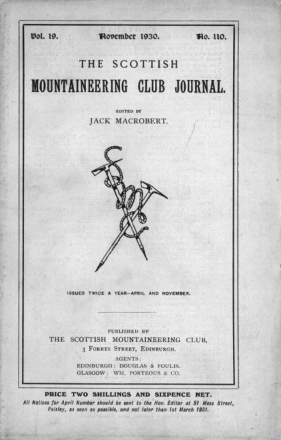 SMCJ Number 110 - Vol 19 - Nov 1930 cover